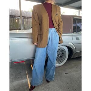 🔥NWT Chad Stevens Diamond Pattern Single Breasted Preppy Academia Blazer Jacket